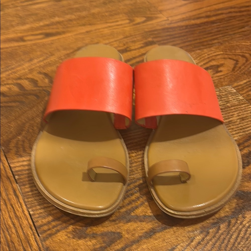 Stylish Orange Slide Sandals